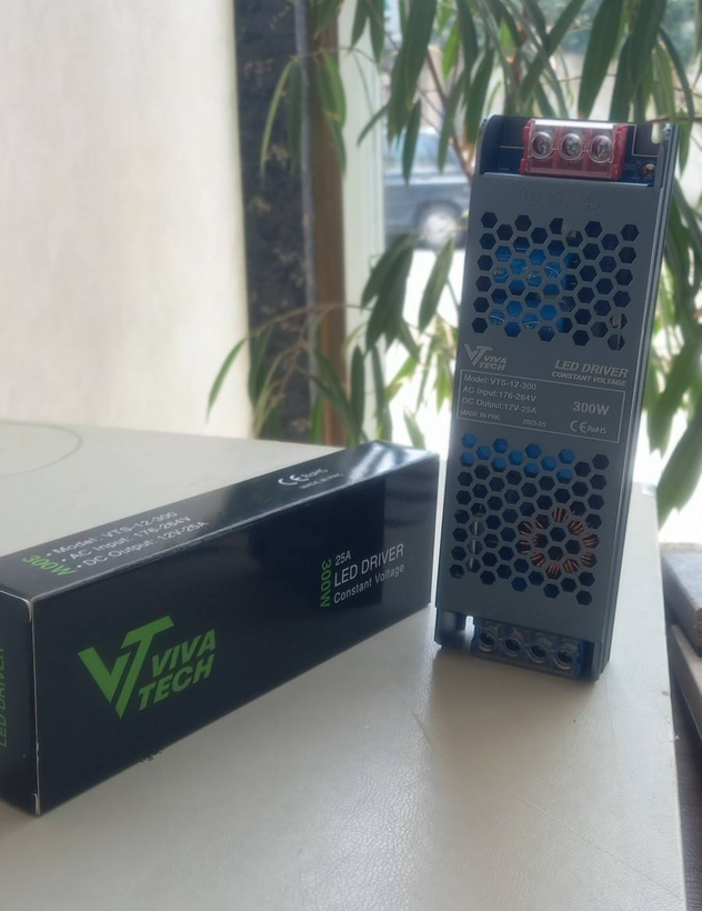 ترانس سوپر اسلیم 300 وات 25 آمپر گارانتی دار VIVA